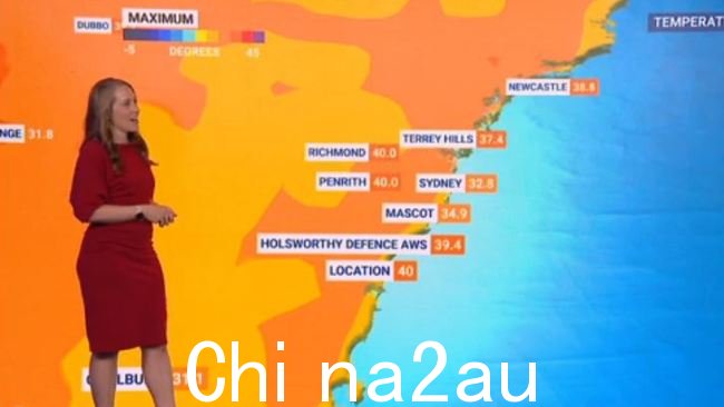 天空新闻气象学家艾莉森·奥斯本表示，悉尼周四未能达到有记录以来最热的闰年日图片：天空新闻