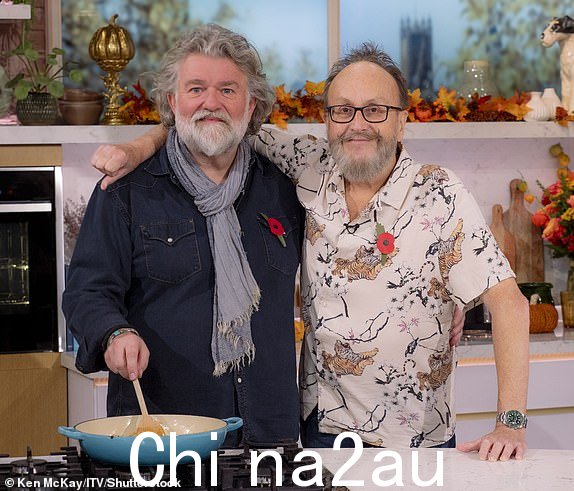 仅限编辑使用强制信用：摄影：Ken McKay/ITV/Shutterstock (14167369aj) Si King、Dave Myers、The Hairy Bikers 'This Morning' 电视节目，英国伦敦 - 2023 年 10 月 26 日