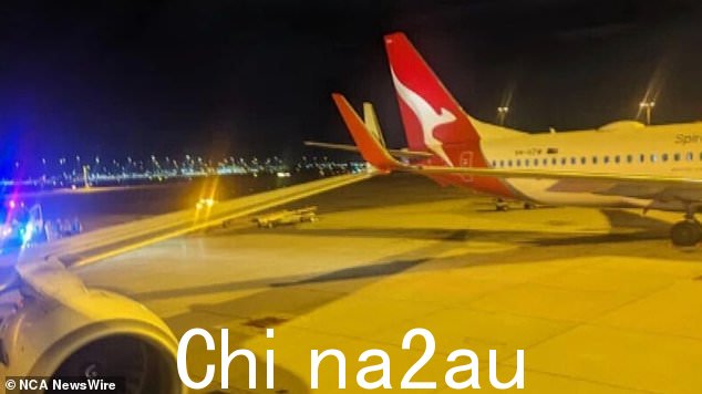 翼尖两架澳洲航空飞机在珀斯机场相撞。九新闻
