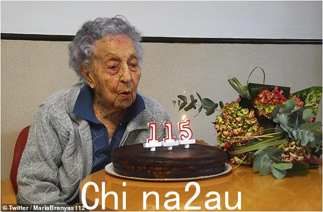 庆祝她 115 岁生日的照片