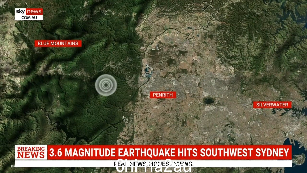 悉尼西南部震动3.6震级地震