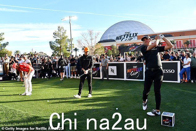 PGA 巡回赛球员在维加斯大奖赛前夕与一级方程式赛车手进行对抗