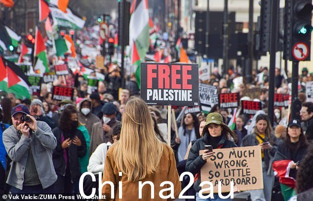 数千人游行至美国大使馆声援巴勒斯坦,呼吁停火