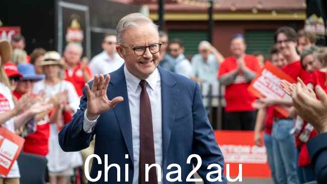 安东尼总理Albanese 在 3 月 23 日州选举之前在朗塞斯顿举行的塔斯马尼亚工党发布会上发表讲话。图片:Rob Burnett