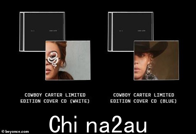 粉丝还可以购买她的白色或蓝色限量版封面 CD
