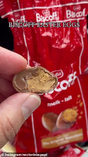 他幸运地拿到了一包牛奶和白巧克力蛋,让粉丝们流口水