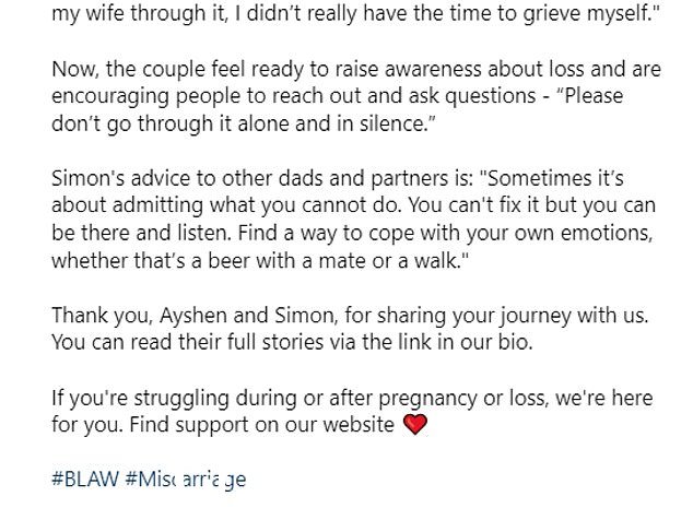 Speaking out: Writing for Tommys the couple gave an update on their hopes to add to their family, explaining: 'It's not been easy but we are still on this journey and trying to stay positive"
