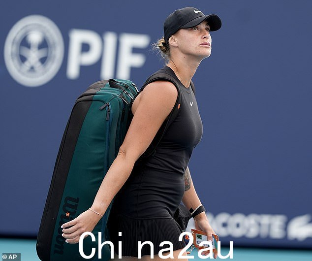 Aryna Sabalenka 在前男友去世后重返迈阿密公开赛球场