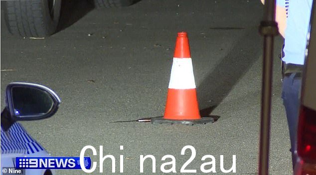 周日清晨,在警察和护理人员被叫来后,一把据称是从自家厨房拿走的刀子,沾满血迹,躺在家里的街道上