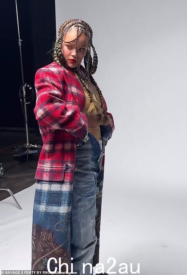 Pon de Replay 歌手在 4 月 1 日 Fenty Beauty 在中国推出之前分享了一段她拍摄的短视频片段,她留着粗长的棕色辫子