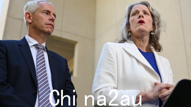内政部长 Clare O'Neil 和移民部长 Andrew Giles 将矛头指向反对派拖延该法案。图片:NCA NewsWire / Martin Ollman