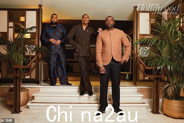 Colman Domingo 与造型师 Wayman Bannerman 和 Micah McDonald - 均身着路易威登