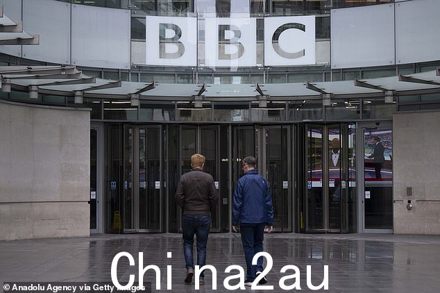 英国广播公司 (BBC) 伦敦总部的视图。 BBC 工作人员表达了他们对 Huw Edwards 调查拖延的沮丧感