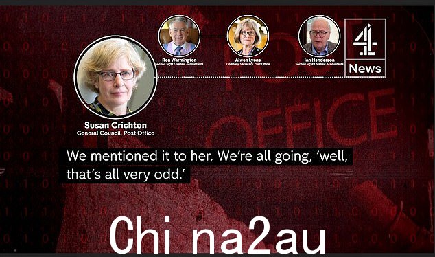 可以听到两次 Crichton 确认 Vennells 女士已听取有关“秘密行动小组”指控的简报