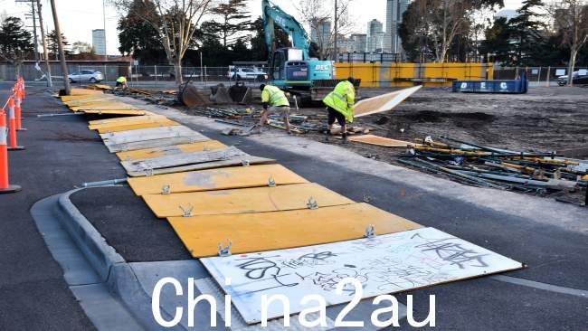 维多利亚州建筑行业被敦促承担坠落风险更严重的是。图片:澳大利亚新闻集团/Jay Town
