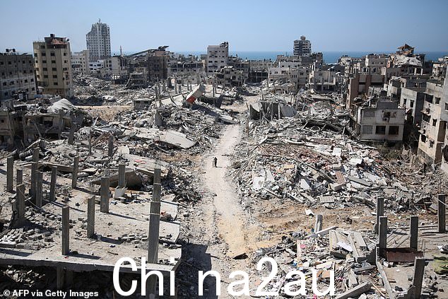 加沙大部分地区已被以色列国防军不间断的轰炸变成废墟