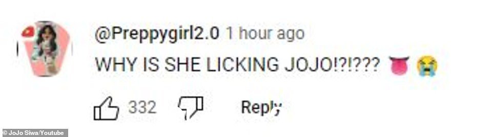 '为什么她要舔Jojo!?!?!'有人询问