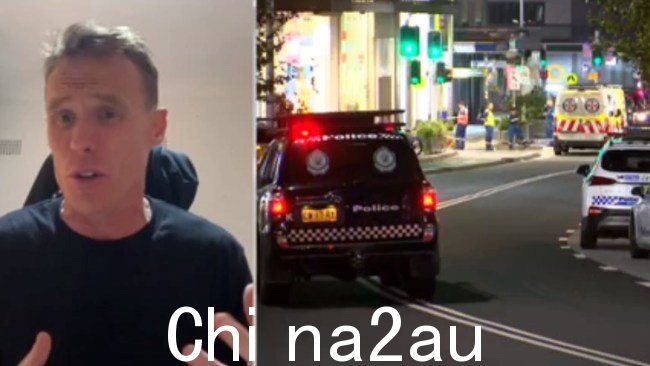 救生员安德鲁·里德(Andrew Reid)在刺伤事件发生时在邦迪交界处。图片:澳大利亚天空新闻