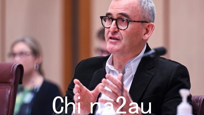 Woolworths 首席执行官布拉德福德·班杜奇 (Bradford Banducci) 出席了堪培拉议会大厦参议院超市价格特别委员会的听证会。图片:NCA NewsWire / Martin Ollman