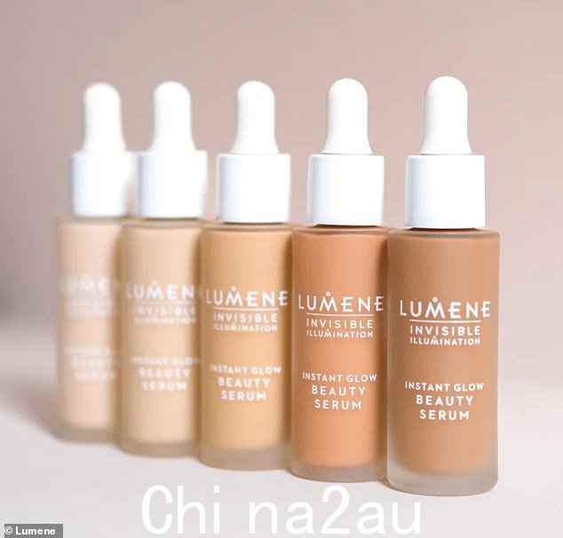 Lumene Instant Glow 美容精华液有五种颜色可供选择,有助于模糊瑕疵,同时为肌肤增添光泽