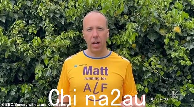 Matt Hancock 在 BBC 周日与 Laura Kuenssberg 分享的剪辑中透露了他参加伦敦马拉松的原因