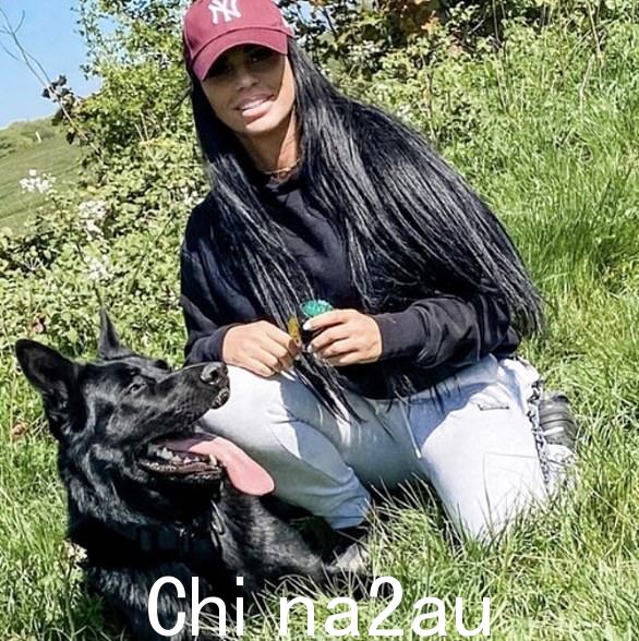 去年六月,凯蒂证实了她的保护犬 Blade 的死亡,它也在她西萨塞克斯的房产附近被一辆汽车撞到(Blade 如图)