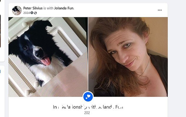 这对夫妇在 Facebook 上的关系状态,Peter 一月份在他的帐户上分享了这一信息