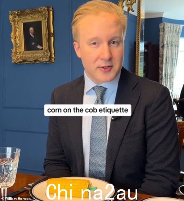 关于吃玉米棒子礼仪的专家指导可以由礼貌梅林 William Hanson 提供