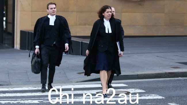 Sue Chrysanthou SC 大律师与她的客户 Pauline Hanson 一起抵达悉尼最高法院审理此案对阵 Mehreen Faruqi 图片:NCA Newswire / Gaye Gerard