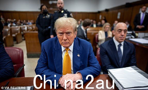 Republican总统候选人、美国前总统唐纳德·特朗普于 2024 年 5 月 2 日星期四在纽约州纽约市等待纽约州最高法院刑事审判程序开始。Doug Mills/Pool via REUTERS