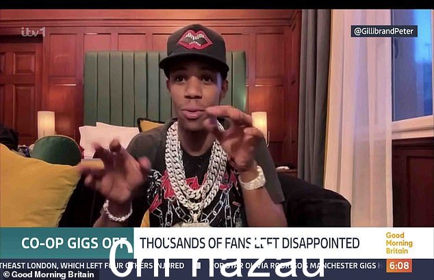 说唱歌手 A Boogie Wit da Hoodie 表示,他的周三晚间演出在原定继续进行之前就被推迟了,这太‘疯狂’了” class=
