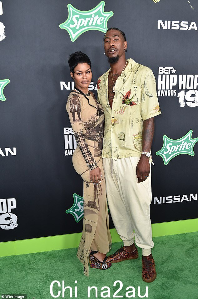 Teyana 与分居的丈夫 Iman Shumpert(33 岁)育有两个女儿 - 她于 2023 年 11 月与丈夫离婚(图为 2019 年)