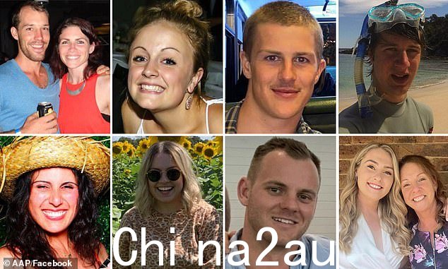 十名婚礼宾客在事故中丧生。他们包括 Rebecca Mullen、Zach Bray 安格斯 Craig、Tori Cowburn、Nadene 和 Kyah McBride、Kane Symons、Andrew 和 Lynan Scott 以及 Darcy Bulman