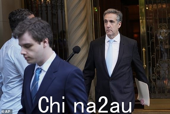 Michael Cohen 离开公寓楼前往曼哈顿纽约刑事法庭,2024 年 5 月 14 日星期二。(美联社照片/Seth Wenig)