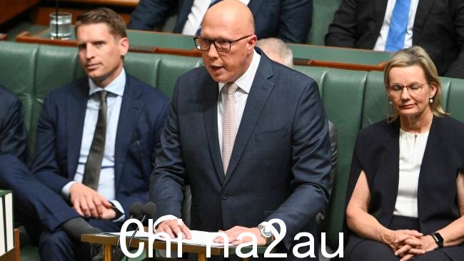反对党领袖彼得·达顿在预算回复演讲中分享了一个“令人心碎”的故事。图片:NCA NewsWire / Martin Ollman
