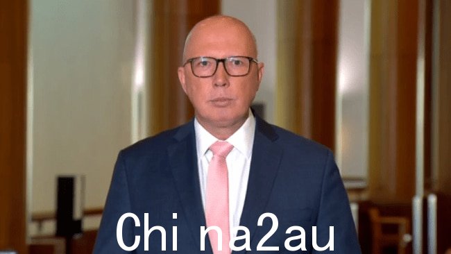 反对党领袖 Peter Dutton 在周四的预算答复演讲中承诺实施全国统一法律来打击持刀犯罪。图片:提供。