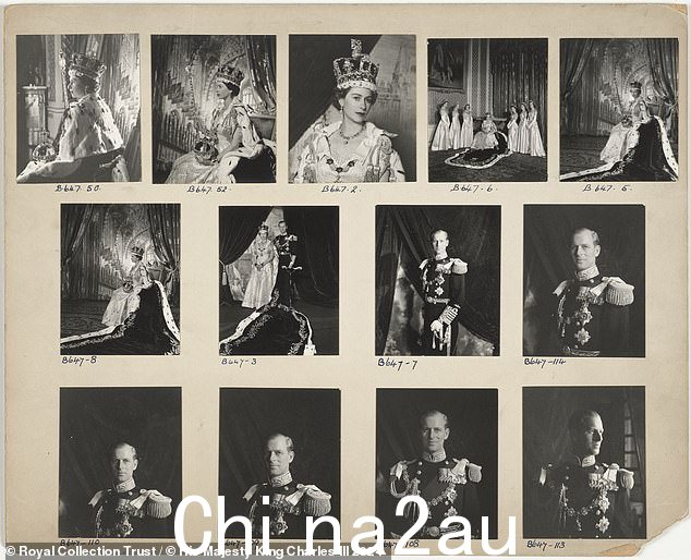 塞西尔·比顿 (Cecil Beaton) 在 1953 年加冕日为伊丽莎白二世女王和菲利普亲王绘制的校样。比顿曾是一位机智的插画家、多产的作家、风格的仲裁者、多才多艺的画家以及屡获殊荣的舞台和银幕设计师。然而,尽管他才华横溢,但他始终觉得自己是局外人