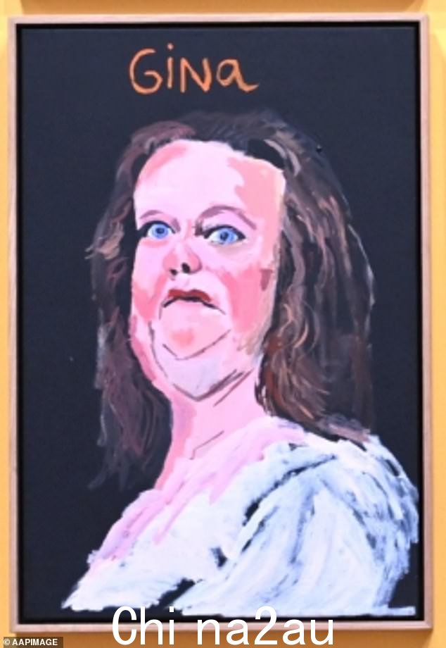 矿业亿万富翁 Gina Rinehart 的不讨人喜欢的肖像,目前悬挂在澳大利亚国家美术馆