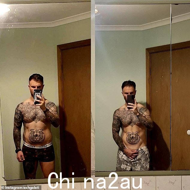 本月早些时候,他在 Instagram 上分享了一张并排的赤裸上身照片,不仅强调了他的减肥成果,还强调了他丰富的纹身收藏
