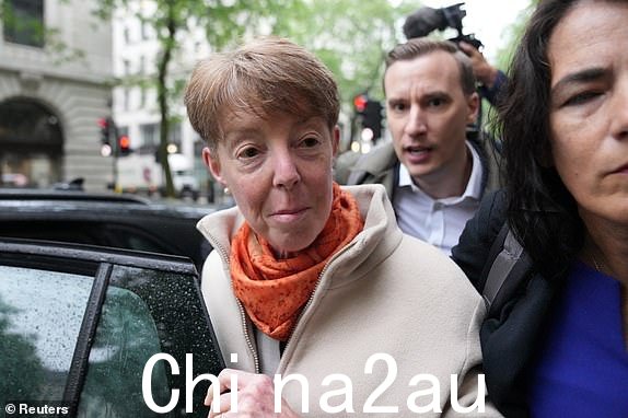 2024 年 5 月 22 日,英国伦敦,邮局前首席执行官 Paula Vennells 抵达 Aldwych House,邮局地平线 IT 调查仍在继续。Reuters/Maja Smiejkowska