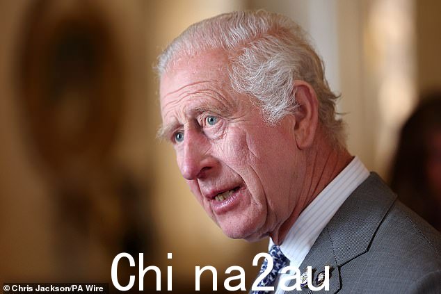 查尔斯国王周三在伦敦白金汉宫举行的 2024 年王子信托奖招待会上