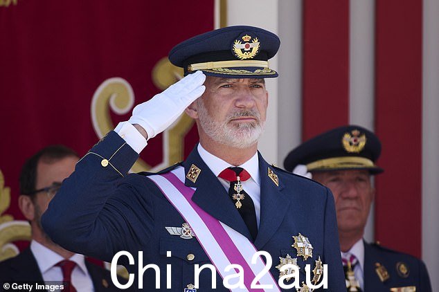 费利佩国王(今天在奥维耶多拍摄)周三庆祝了他与莱蒂齐亚王后的结婚 20 周年