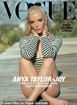 安雅接受采访,购买《疯狂麦克斯》联合主演克里斯·海姆斯沃斯登上《Vogue》澳大利亚版六月号