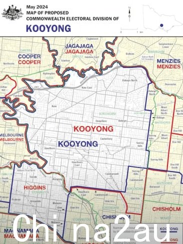 根据该计划,涵盖以下席位的选民墨尔本郊区的阿马代尔(Armadale)、库永(Kooyong)、马尔文(Malvern)、普拉兰(Prahran)和图拉克(Toorak)将被重新分配给邻近的奇泽姆(工党)、霍瑟姆(工党)、库永(独立)、麦克纳马拉(工党)和墨尔本(绿党)选区。图片:AEC