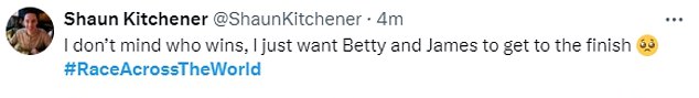 Betty 和 James 的粉丝在 X(以前称为 Twitter)上表达了他们对两人比赛的担忧