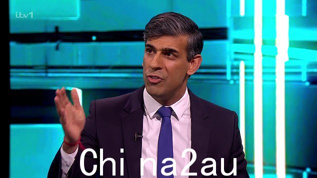 总理 Rishi Sunak 肚子里着火