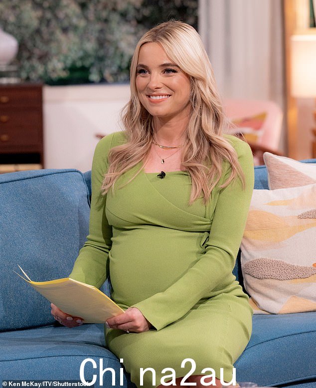 Sian Welby,38 岁,透露她即将生下一个女婴,她正准备迎接她与未婚夫 Jake Beckett 的第一个孩子