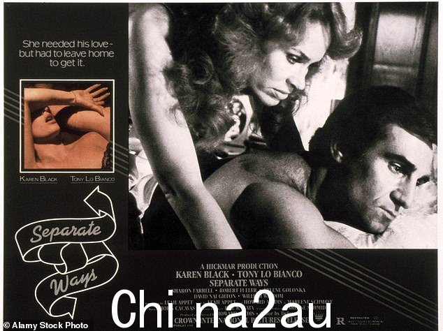 演员于 1981 年与 Karen Black 主演《分居》