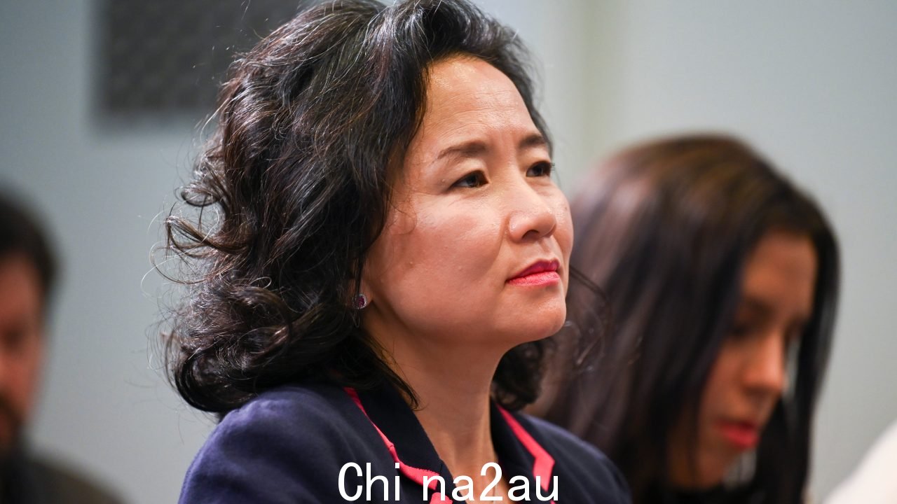 天空新闻台记者程雷周一在与总理安东尼·阿尔巴内塞和中国总理李强举行的新闻发布会上被挡住了镜头。图片:NCA NewsWire / Martin Ollman