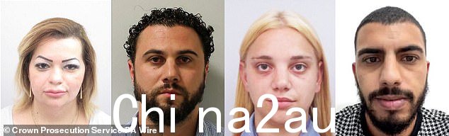 该团伙利用虚假身份和真实客户的组合,在四年半的疯狂行动中提出了大约 6,000 项欺诈性通用信用索赔。图为:Galina Nikolova、Gyunesh Ali、Paritsia Paneva 和 Stoyan Stoyanov